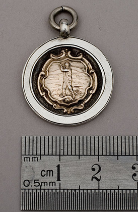 Silver Golfing Fob Medallion